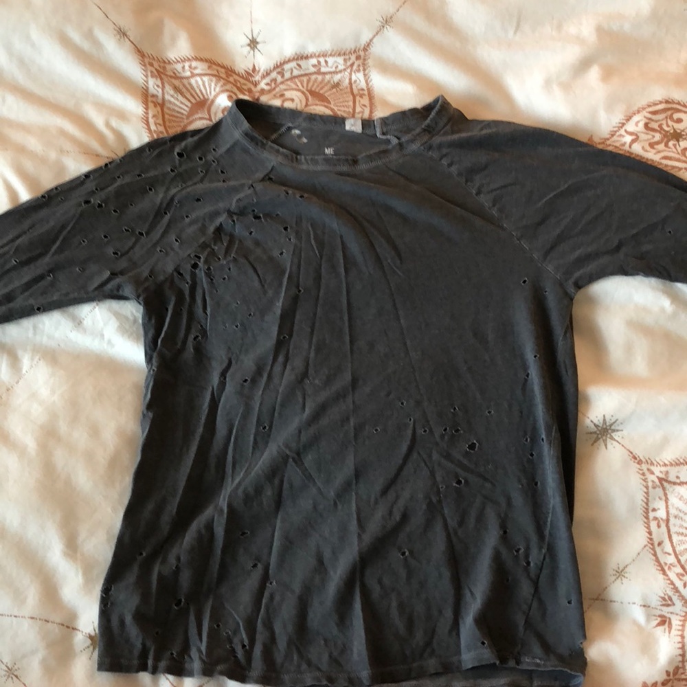 Long sleeve T-shirt with holes